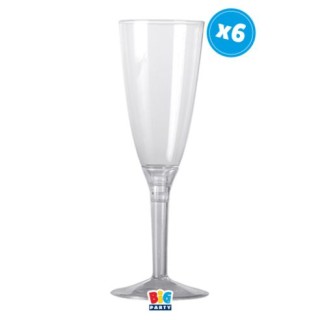 Flute Trasparente  130 cc H 18 cm  Pz 6BIG PARTY