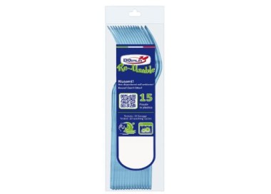 Forchetta  colore azzurra  in plastica RE-USABLE conf. da 15 pz  dimensione 18 cm