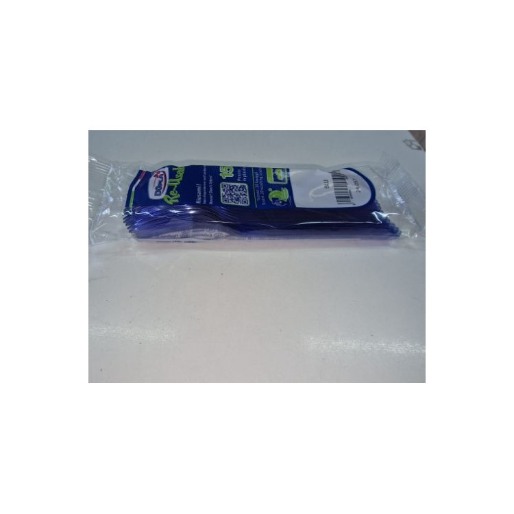 Forchetta colore BLU in plastica RE-USABLE conf. da 15 pz dimensione 18 cm Forchetta colore BLU in plastica RE-USABLE conf. da 15 pz dimensione 18 cm