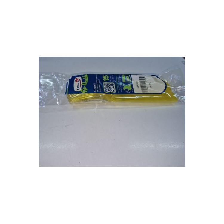 Forchetta colore GIALLO in plastica RE-USABLE conf. da 15 pz dimensione 18 cm Forchetta colore GIALLO in plastica RE-USABLE conf. da 15 pz dimensione 18 cm