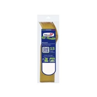 Forchetta  colore oro in plastica RE-USABLE conf. da 15 pz  dimensione 18 cm