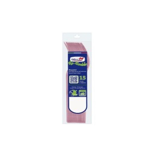 Forchetta  colore rosa in plastica RE-USABLE conf. da 15 pz  dimensione 18 cm