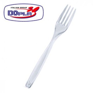 Forchetta  colore Trasparente  in plastica conf. da 20 pz  dimensione 18 cm