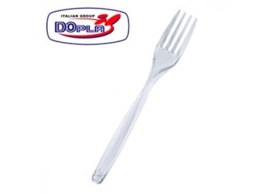 Forchetta  colore Trasparente  in plastica conf. da 20 pz  dimensione 18 cm