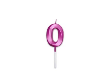 Candelina Prestige   numero 0 di cera  5 cm di colore Fucsia Metal   pz 1