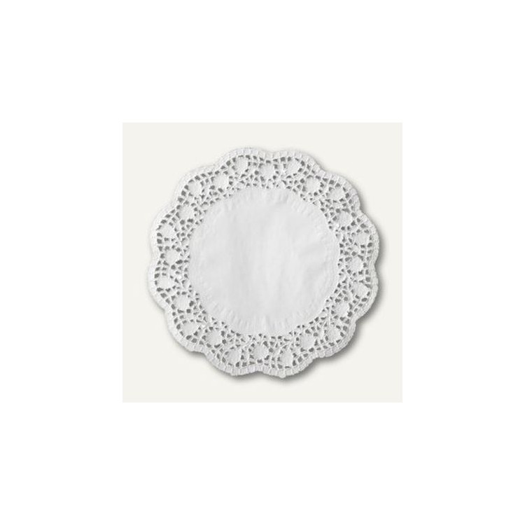 Centrini pizzo Sottotorta tondo di carta 24 pz Diam. 17 cm . Centrini pizzo Sottotorta tondo di carta 24 pz Diam. 17 cm .