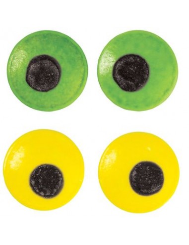 Occhi di Zucchero Colorati per Halloween (gialli e verdi) Conf. 28 gr WILTON