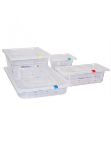BOX HACCP in POLIPROPILENE GN 1/2 L 32,5 cm P 26,5 cm  H 15 cm con COPERCHIO - 1 pezzo - DECORA
