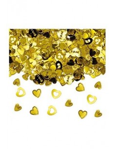 Confetti da Tavolo - Cuoricini  oro (nozze oro) prismatici  - confezione da 15 g 300 pz circa - Unique