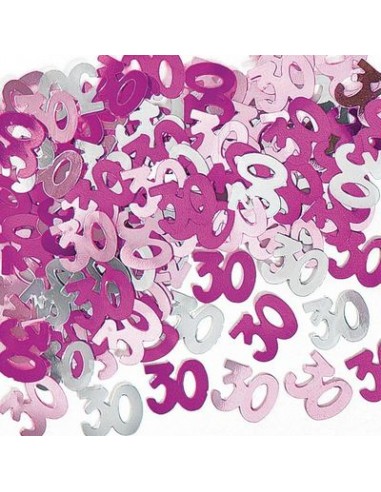 Confetti da Tavolo Compleanno 30 anni Fuxia Viola e Argento - 1 cm - ( 500  pz circa )Unique