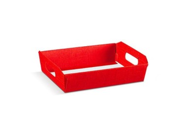 CESTO IN CARTONE ROSSO 40x30x12 cm
