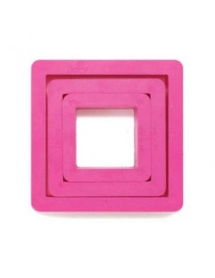 Kit 3 Tagliapasta Quadrato in Plastica - Dim. cm 3,5/5/7  x h 2,2 cm - 3 pezzi - DECORA