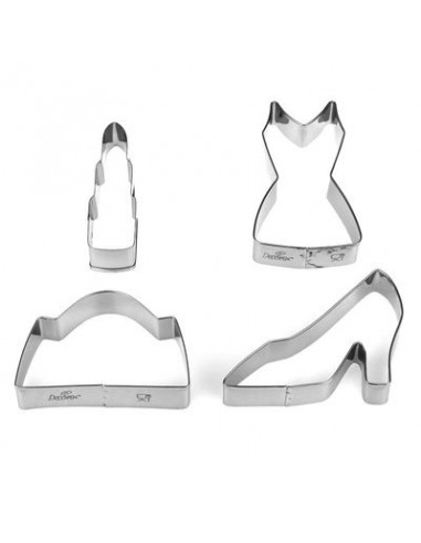 Kit 4 Tagliapasta Fashion in acciaio inox da cm 7 a 8 x 2 cm H DECORA