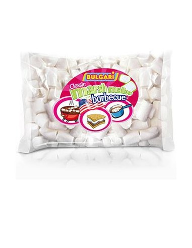 MARSHMALLOW  PER BARBECUE  BIANCHI  - Marshmallow al gusto di vaniglia - Colore Bianco   - Confezione da 300 gr - 1 pezzo - BULG