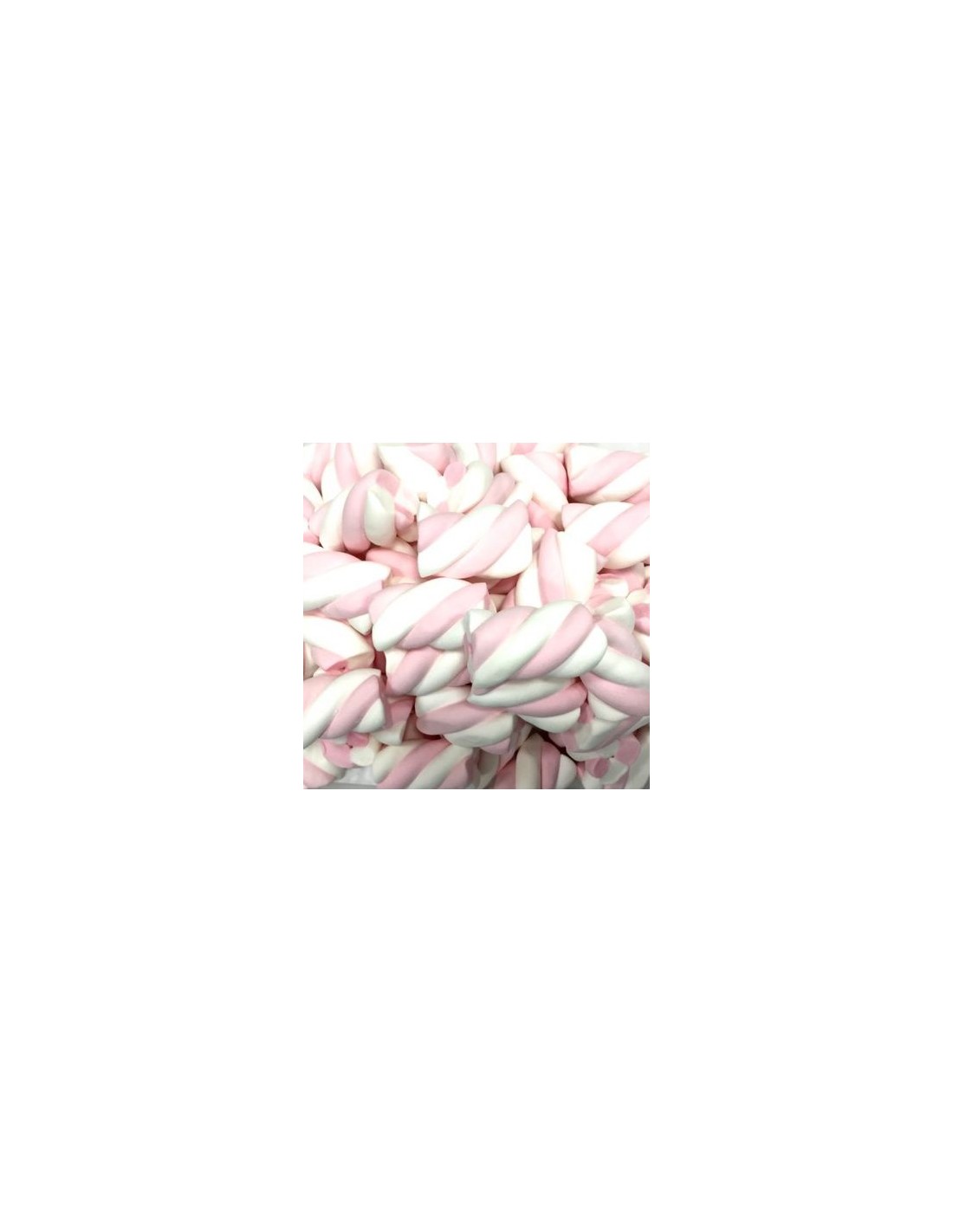 MARSHMALLOW TRECCIA STRIATO BIANCO E ROSA ESTRUSO - Colore Bianco e Rosa - Senza  Glutine - Confezione da 1