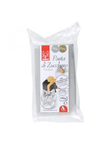 Panetto Pasta di zucchero ARGENTO (silver) per modelling senza glutine 100g MODECOR