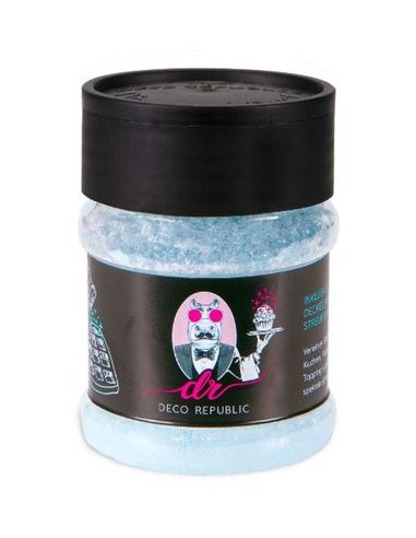 Polvere di zucchero scintillante  celeste (Sweet Diamond Dust ) con tappo spargizucchero 90 g DECORA
