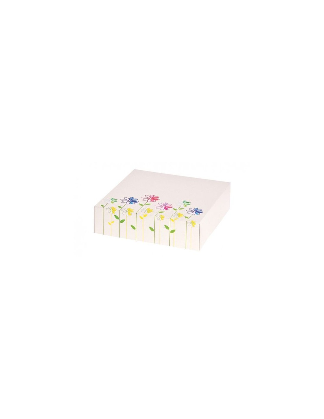 Scatola porta torta rettangolare con fiori - 32 cm x 42 cm x 10 cm H - 1