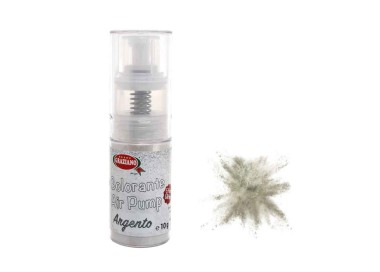 Colorante alimentare Spray  in polvere PERLATO Argento  .Dust Glitter   10g