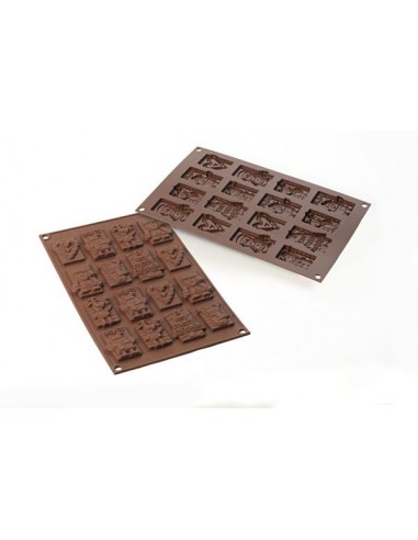 STAMPO IN SILICONE CHOCO TAGS SILIKOMART