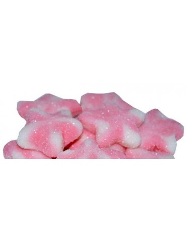 STELLE ROSA ZUCCHERATE  - Colore Rosa e Bianco   - Senza Glutine -Confezione da 1 Kg - 1 pezzo - BIRIBAO