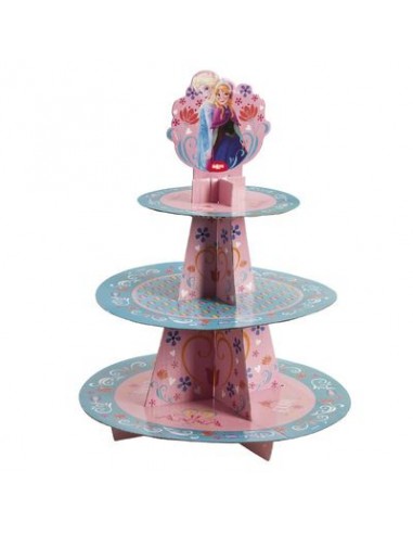 ALZATINA CUPCAKE FROZEN - Cartone - 3 Piani - per 24 cupcakes - Dimensioni H 32,7 cm - Dekora