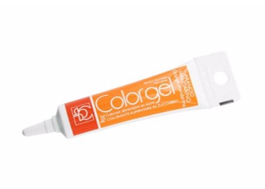 Colorante in gel Arancione Mandarino idrosolubile senza glutine in tubetto da 20 g Modecor