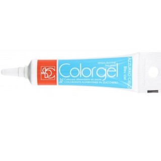 Colorante in gel Azzurro Cielo  idrosolubile senza glutine in tubetto da 20 g Modecor