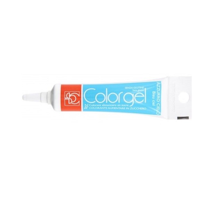 Colorante in gel Azzurro Cielo  idrosolubile senza glutine in tubetto da 20 g Modecor