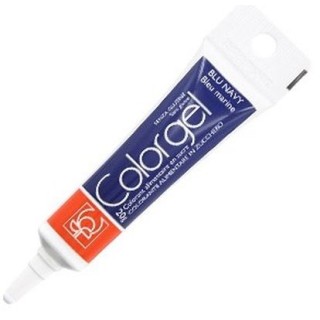 Colorante in gel Blu Navy idrosolubile senza glutine in tubetto da 20 g Modecor