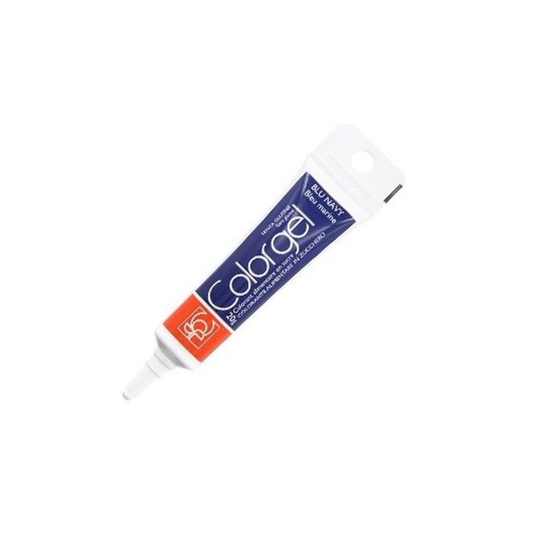 Colorante in gel Blu Navy idrosolubile senza glutine in tubetto da 20 g Modecor