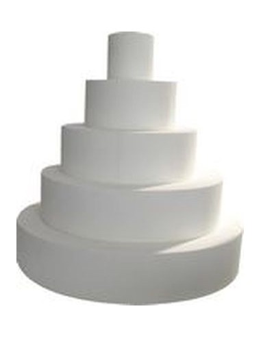 LEDU® Torta in polistirolo Torta Torta 3 ripiani Altezza 24 cm Torta di compleanno Torta Fondo per torta dorato Ø 20/15/10 cm 