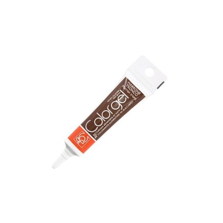 Colorante in gel Marrone Tronco idrosolubile senza glutine in tubetto da 20 g Modecor