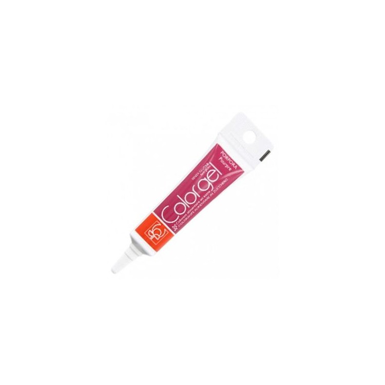 Colorante in gel Porpora (fucsia) idrosolubile senza glutine in tubetto da 20 g Modecor