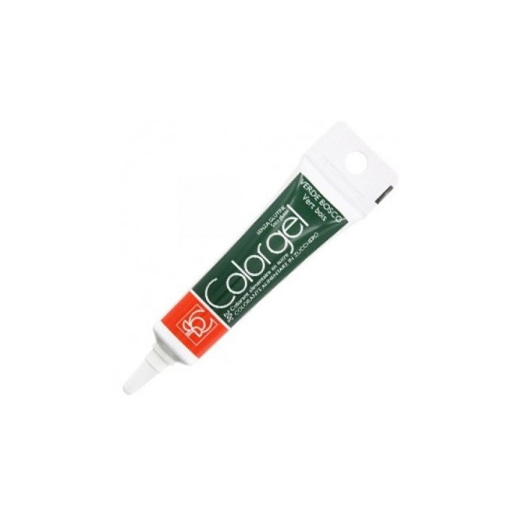 Colorante in gel Verde Bosco idrosolubile senza glutine in tubetto da 20 g Modecor