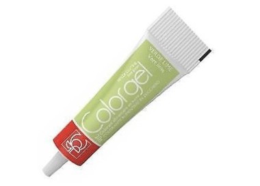 Colorante in gel Verde Lime idrosolubile senza glutine in tubetto da 20 g Modecor