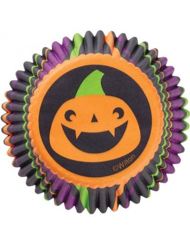 PIROTTINI MUFFIN ZUCCA Halloween per cupcakes e muffin 75 PZ (diam 5 cm x 3 cm H) WILTON