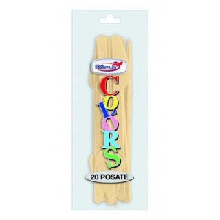 Coltello colore crema in plastica conf. da 20 pz  dimensione 18 cm