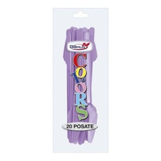 Coltello colore lilla in plastica conf. da 20 pz  dimensione 18 cm
