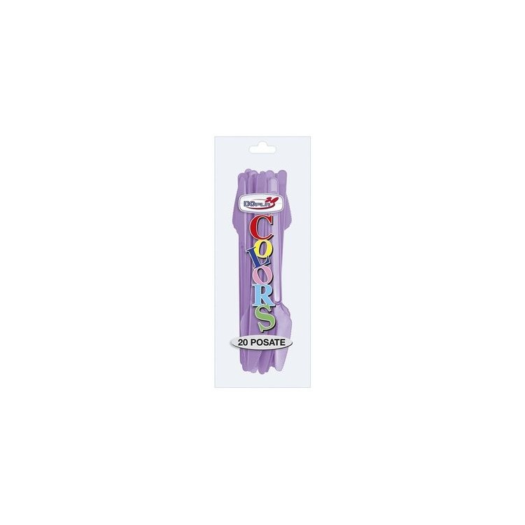 Coltello colore lilla in plastica conf. da 20 pz  dimensione 18 cm