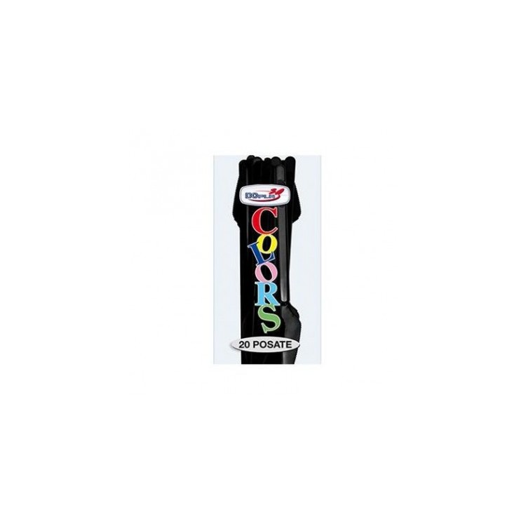 Coltello colore nero  in plastica conf. da 20 pz  dimensione 18 cm