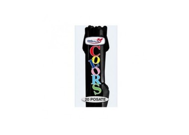 Coltello colore nero  in plastica conf. da 20 pz  dimensione 18 cm
