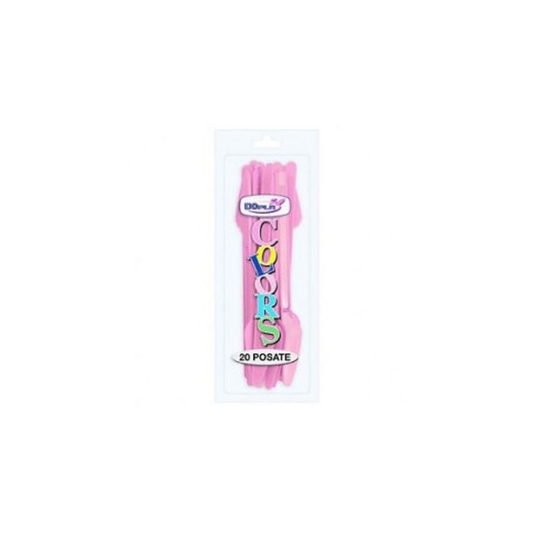 Coltello colore rosa in plastica conf. da 20 pz  dimensione 18 cm