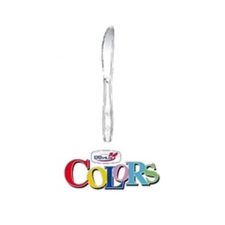 Coltello colore Trasparente in plastica conf. da 20 pz  dimensione 18 cm