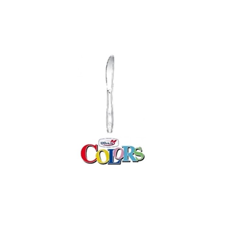 Coltello colore Trasparente in plastica conf. da 20 pz dimensione 18 cm Coltello colore Trasparente in plastica conf. da 20 pz dimensione 18 cm