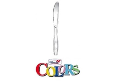 Coltello colore Trasparente in plastica conf. da 20 pz  dimensione 18 cm