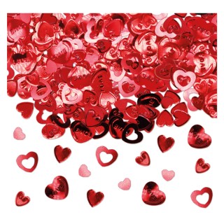 Confetti da Tavolo - Cuori Rossi da decorazione  - confezione da 15 g 400 pz circa