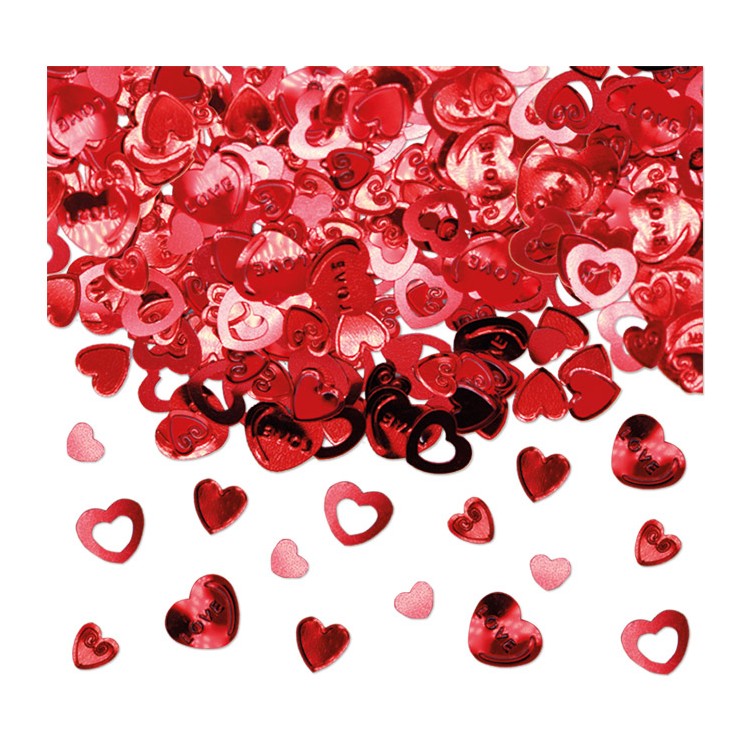 Confetti da Tavolo - Cuori Rossi da decorazione  - confezione da 15 g 400 pz circa