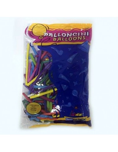 Palloncini Modellabili Italiani  260Q - busta da 100 pezzi - Colori Assortiti pastello