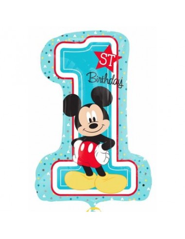 Palloncino 1° Compleanno DI TOPOLINO Disney Bimbo (Numero 1 tridimensionale) - Anagram - 48 cm x 71 cm H - 1 pz